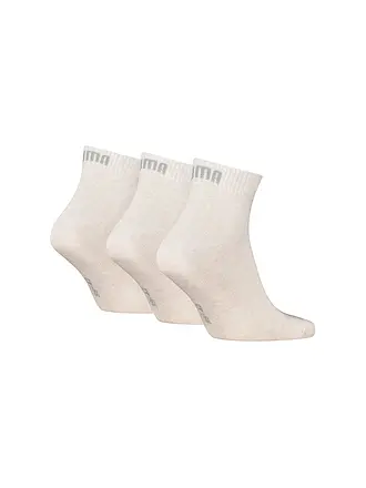 PUMA | Calcetines de tiempo libre Quarter Plain, paquete de 3 | creme